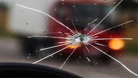 Cracked Car Windscreen