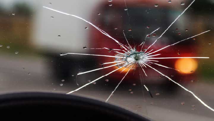 Cracked Car Windscreen