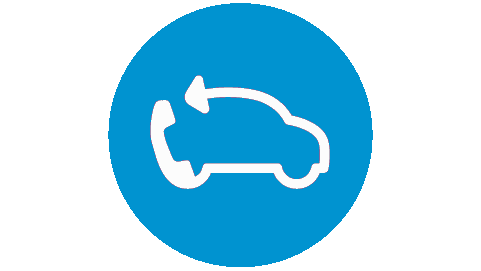 car with a phone outline icon