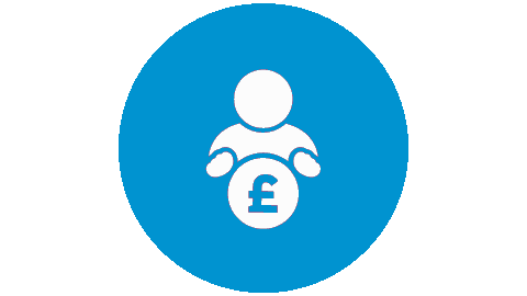 person holding money icon