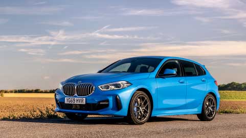 Blue BMW Car