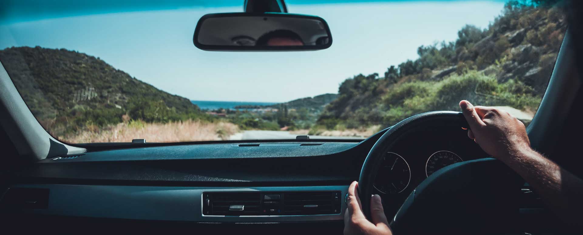 Steering Wheel From Inside Car