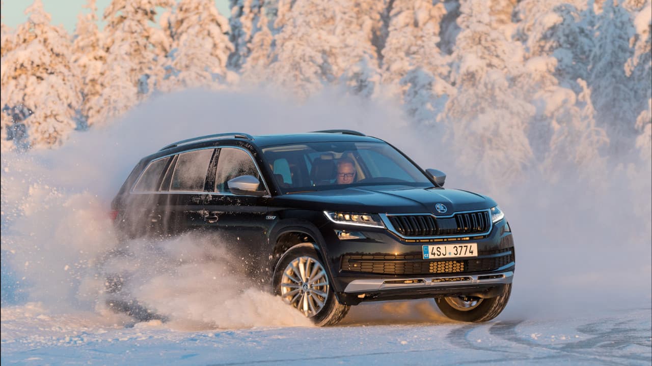 Skoda Front in Snow
