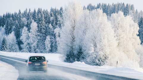 Car Driving in Snow