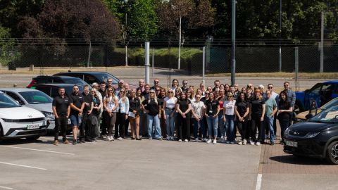 Salary Sacrifice team stood in car park