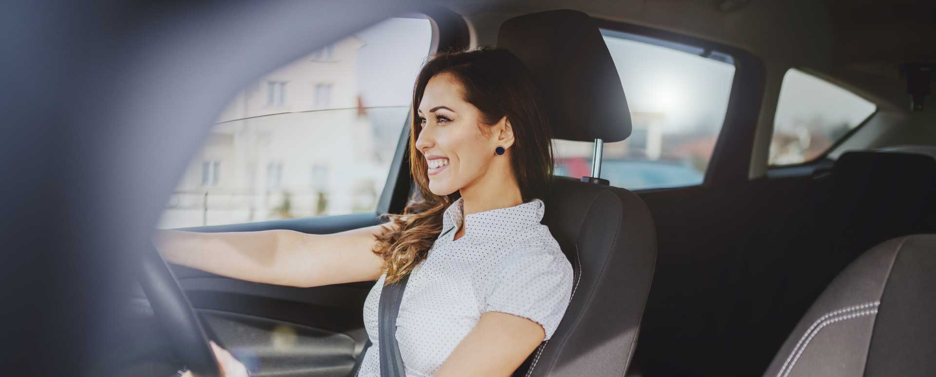 Woman In Drivers Seat