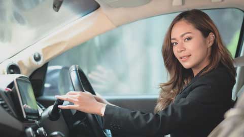 Person Driving a Car