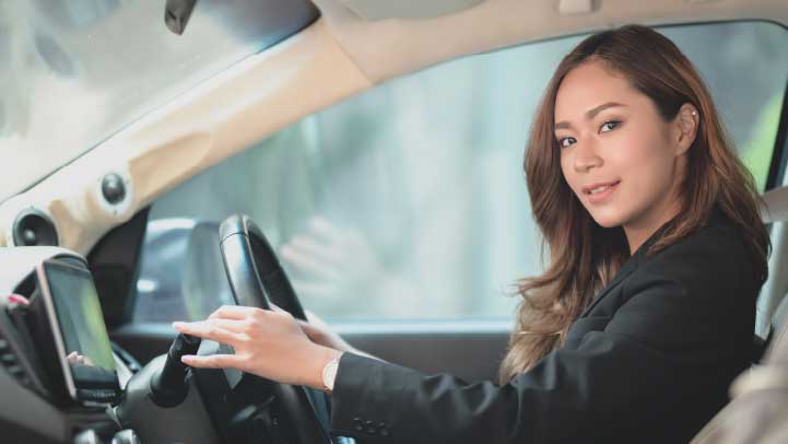 Person Driving a Car