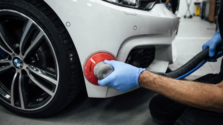 car repair machine polishing