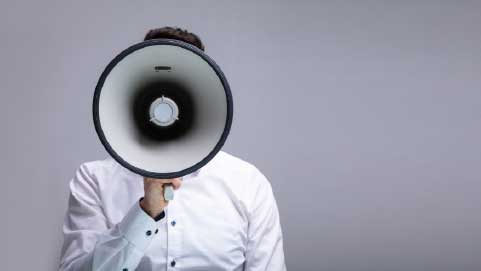 Person with Megaphone